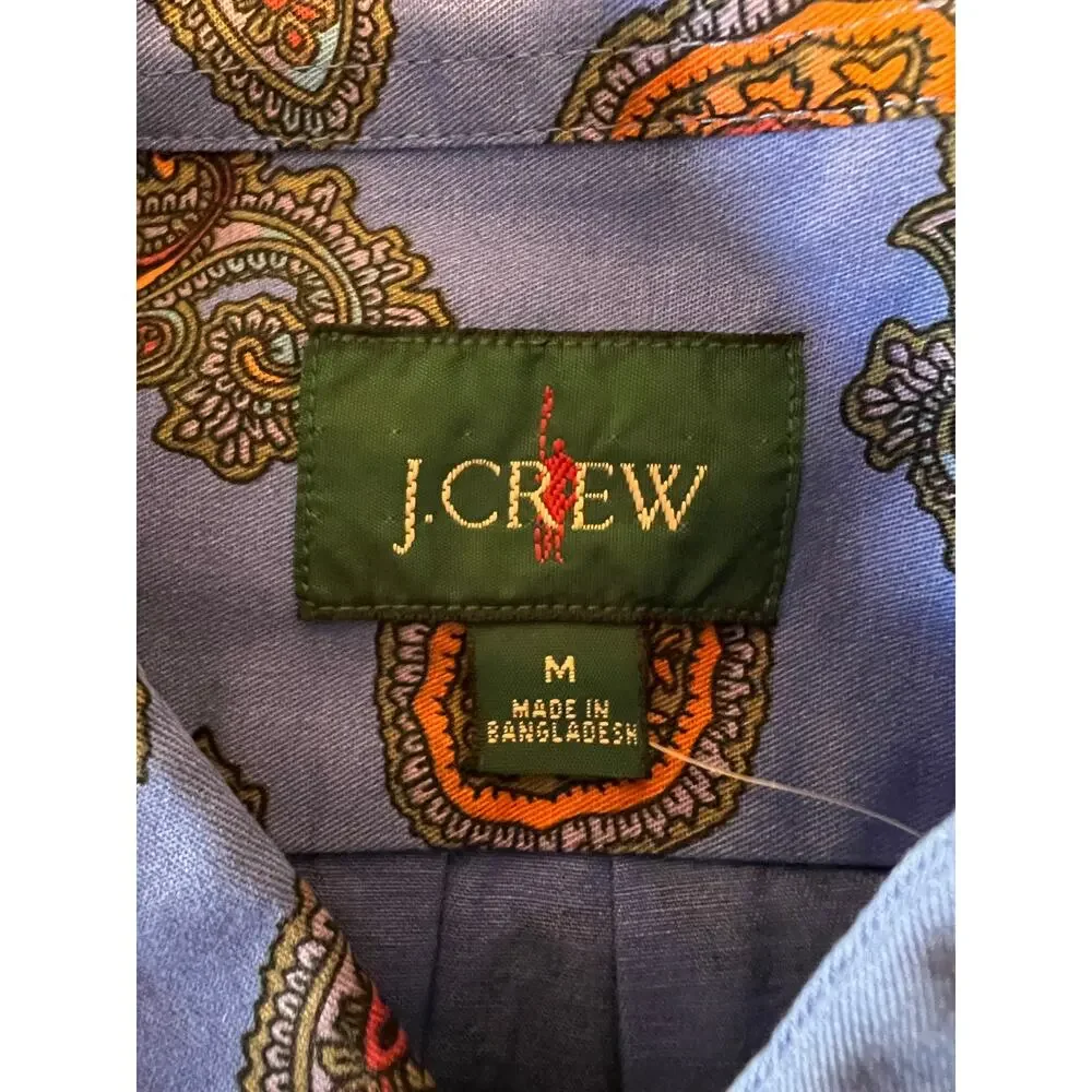 NWT J. Crew Men's Blue Multi Blake Paisley Vintage Twill Shirt